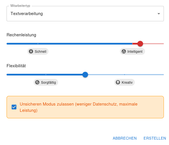 Slider im roten Bereich mit Datenschutz-Checkbox